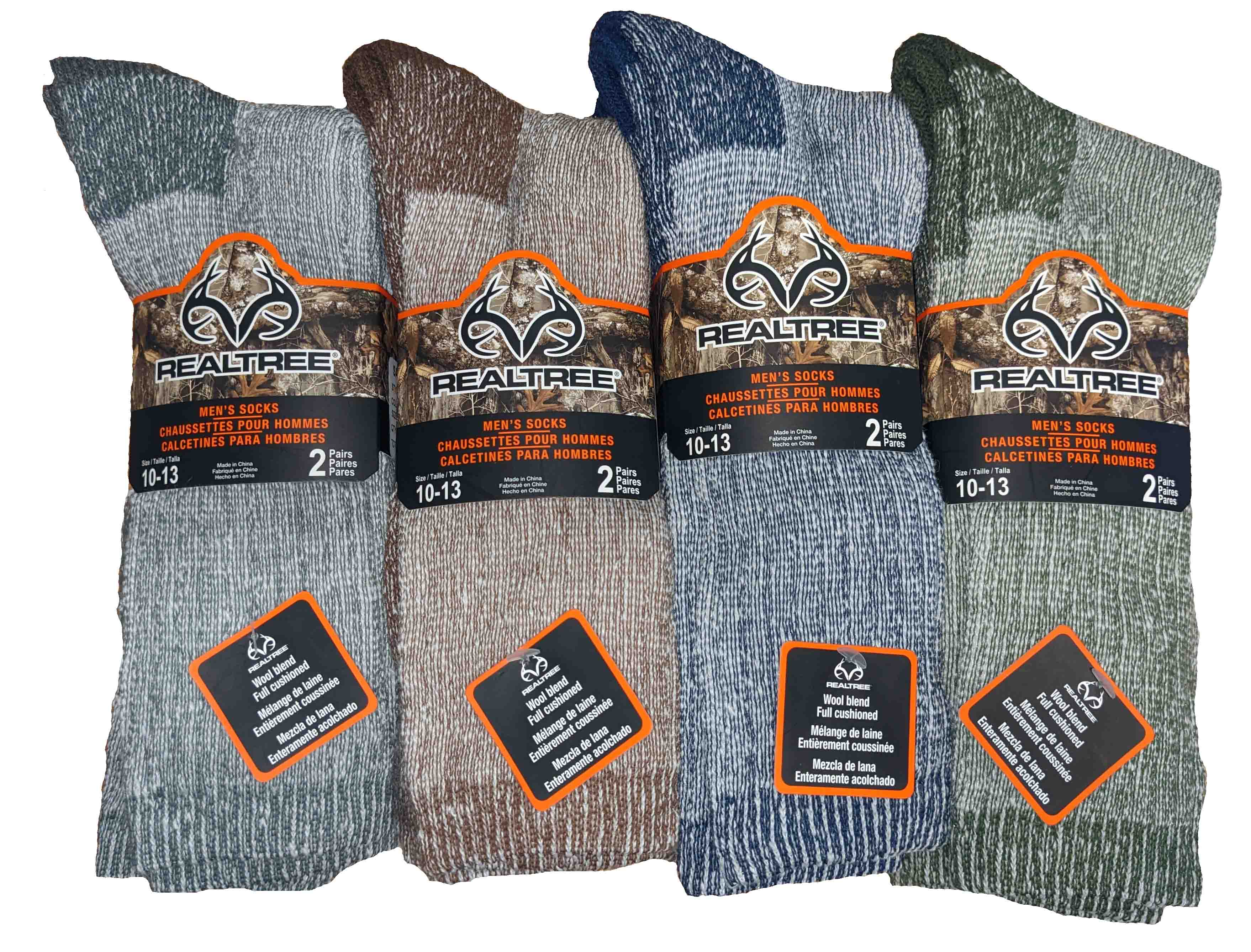 Men's Wool Blend 2-Pack Sock - Click Image to Close